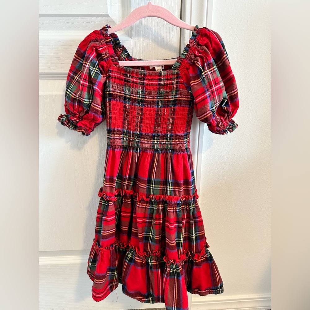 Ivy City Co 4/5T Girls Holiday Red Plaid Dresss